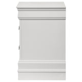 Louis Philippe 2-drawer Nightstand Bedside Table White