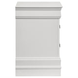 Louis Philippe 2-drawer Nightstand Bedside Table White