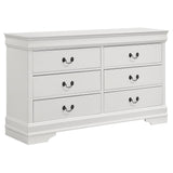 Louis Philippe White 4-Piece Queen Bedroom Set