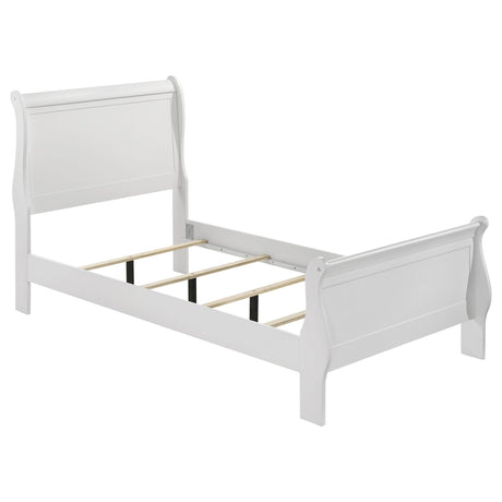 Louis Philippe White 4-Piece Twin Bedroom Set