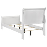 Louis Philippe White 4-Piece Twin Bedroom Set