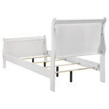 Louis Philippe 47-inch Twin Sleigh Panel Bed White