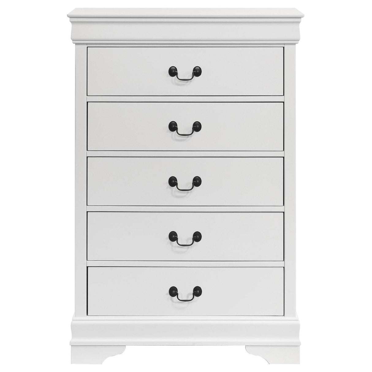 Louis Philippe 5-drawer Bedroom Chest White by Coaster at Eve Furniture