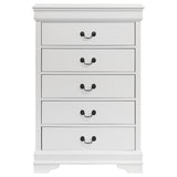 Louis Philippe 5-drawer Bedroom Chest White by Coaster at Eve Furniture