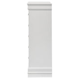 Louis Philippe 5-drawer Bedroom Chest White by Coaster at Eve Furniture