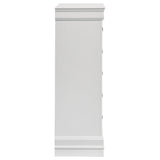 Louis Philippe 5-drawer Bedroom Chest White by Coaster at Eve Furniture