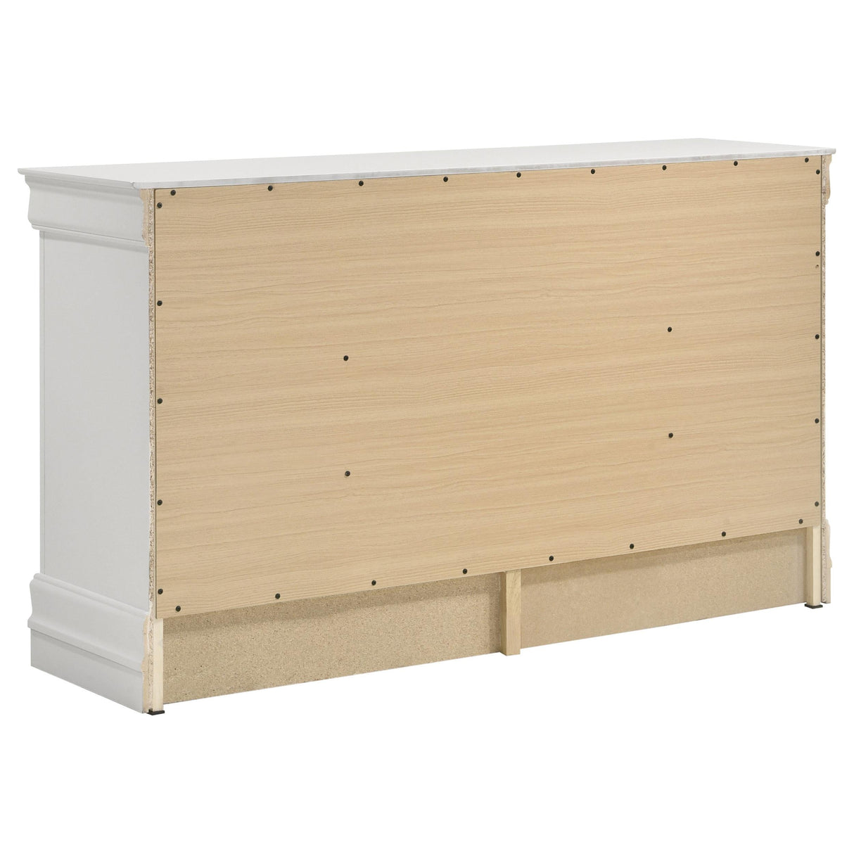 Louis Philippe 6-drawer Dresser White