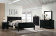 Louis Philippe Black 5-Piece Queen Bedroom Set by Furniture of America at Eve Furniture