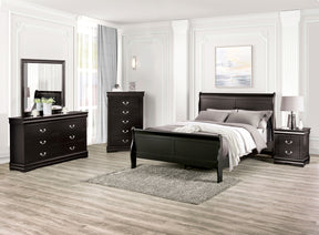 Louis Philippe Black Full Bed by Furniture of America at Eve Furniture