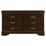 Louis Philippe Cappuccino 4-Piece Queen Panel Bedroom Set with High Headboard by Coaster at Eve Furniture