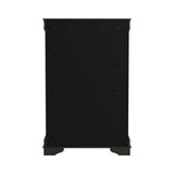 Louis Philippe Cappuccino 5-Drawer Chest with Silver Bails by Coaster at Eve Furniture