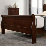 Louis Philippe Dark Cherry 5-Piece Queen Bedroom Set by Furniture of America at Eve Furniture