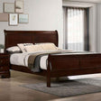 Louis Philippe Dark Cherry 4-Piece Queen Bedroom Set by Furniture of America at Eve Furniture