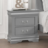 Louis Philippe Gray 4-Piece Queen Bedroom Set by Furniture of America at Eve Furniture