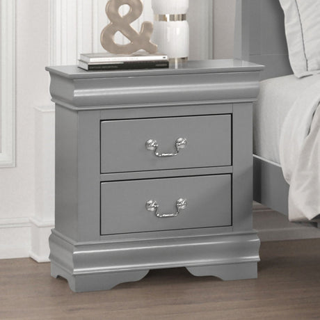 Louis Philippe Gray 4-Piece Queen Bedroom Set by Furniture of America at Eve Furniture