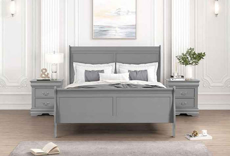 Louis Philippe Gray 5-Piece Queen Bedroom Set by Furniture of America at Eve Furniture