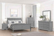 Louis Philippe Gray 5-Piece Queen Bedroom Set by Furniture of America at Eve Furniture