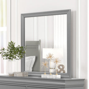 Louis Philippe Gray Mirror by Furniture of America at Eve Furniture