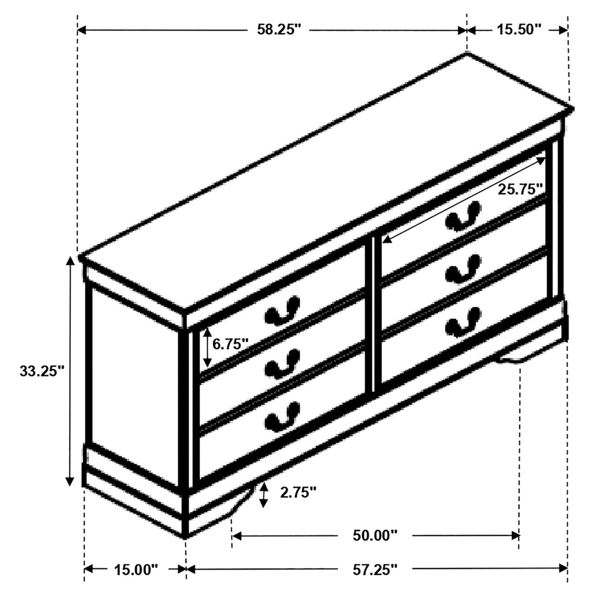 Louis Philippe White 4-Piece Twin Panel Bedroom Set with High Headboard