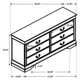 Louis Philippe White 4-Piece Twin Panel Bedroom Set with High Headboard