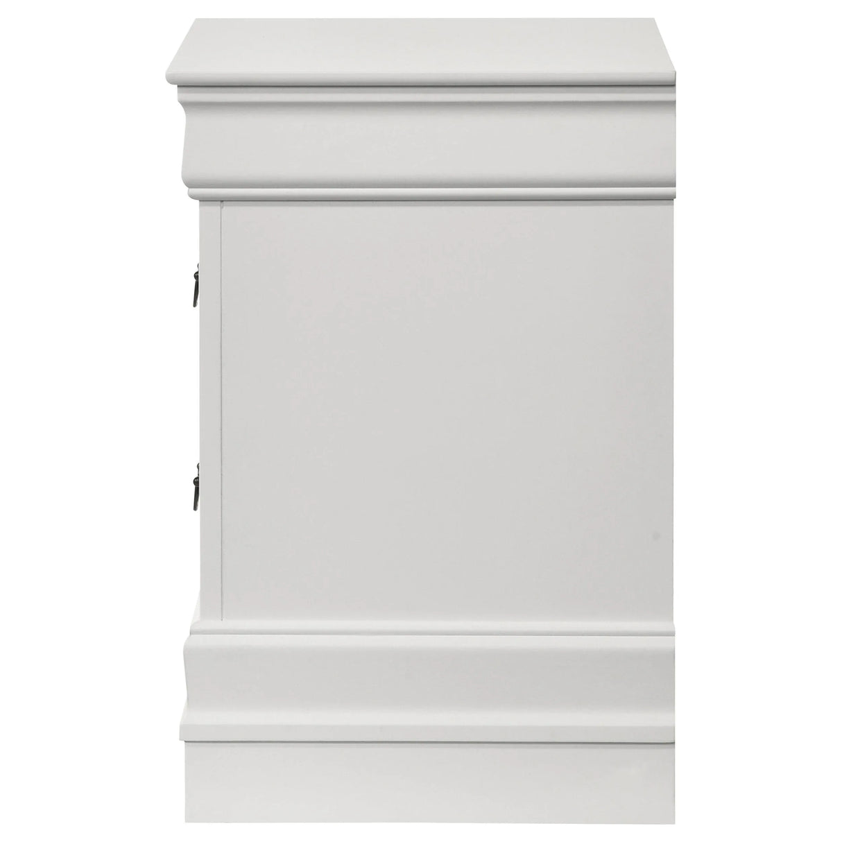 Louis Philippe White 2-drawer Nightstand Bedside Table by Coaster at Eve Furniture