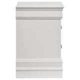 Louis Philippe White 2-drawer Nightstand Bedside Table by Coaster at Eve Furniture