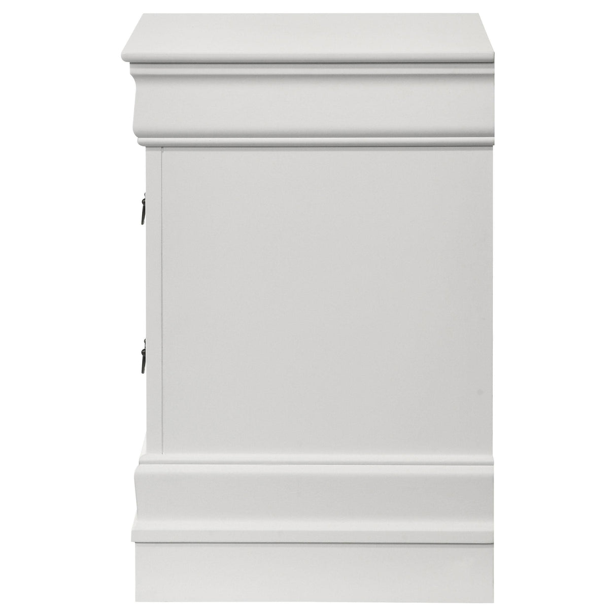 Louis Philippe White 2-drawer Nightstand Bedside Table by Coaster at Eve Furniture