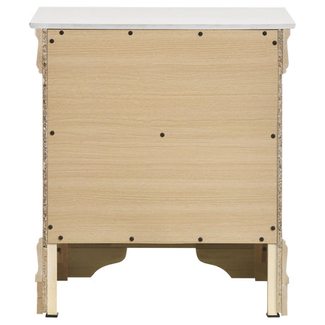 Louis Philippe White 2-drawer Nightstand Bedside Table by Coaster at Eve Furniture
