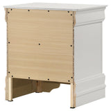 Louis Philippe White 2-drawer Nightstand Bedside Table by Coaster at Eve Furniture