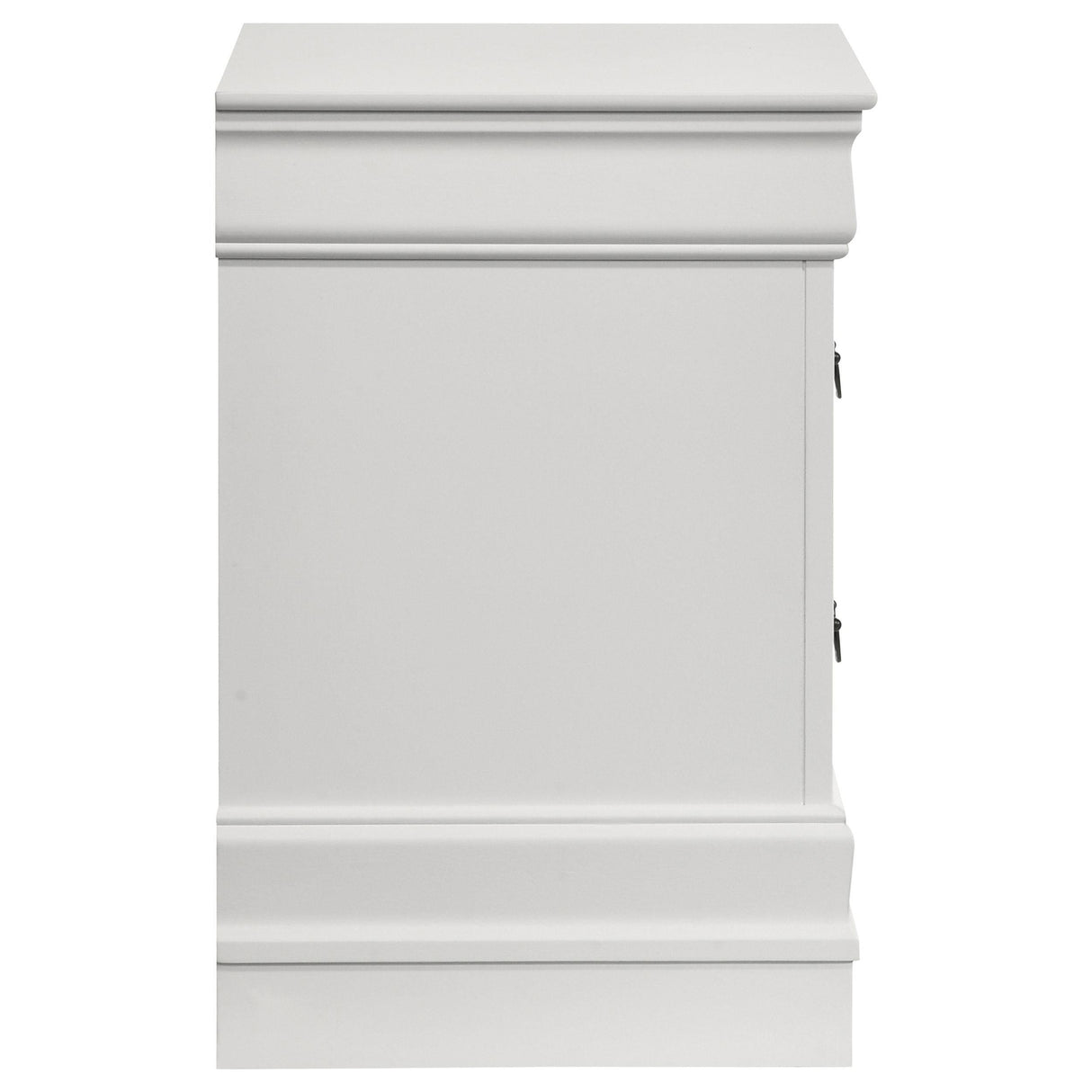 Louis Philippe White 2-drawer Nightstand Bedside Table by Coaster at Eve Furniture