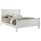Louis Philippe White 47-inch Full Sleigh Panel Bed by Coaster at Eve Furniture
