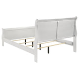 Louis Philippe White 47-inch Full Sleigh Panel Bed by Coaster at Eve Furniture