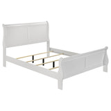 Louis Philippe White 47-inch Queen Sleigh Panel Bed by Coaster at Eve Furniture