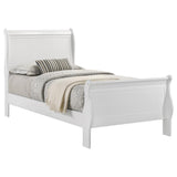 Louis Philippe White 47-inch Twin Sleigh Panel Bed by Coaster at Eve Furniture