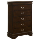 Louis Philippe White 5-Piece King Panel Bedroom Set with High Headboard by Coaster at Eve Furniture