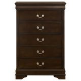 Louis Philippe White 5-Piece King Panel Bedroom Set with High Headboard by Coaster at Eve Furniture