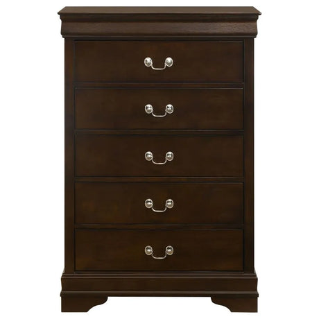 Louis Philippe White 5-Piece King Panel Bedroom Set with High Headboard by Coaster at Eve Furniture