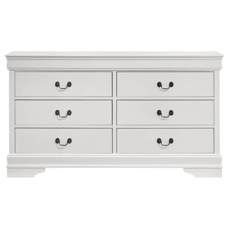Louis Philippe White 6-drawer Dresser by Coaster at Eve Furniture