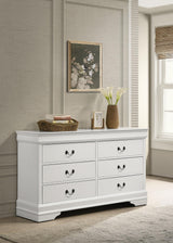 Louis Philippe White 6-drawer Dresser by Coaster at Eve Furniture