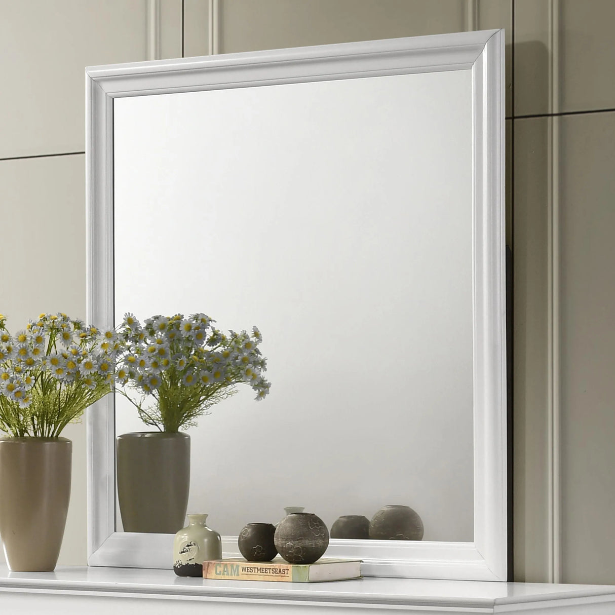 Louis Philippe White Dresser Mirror by Coaster at Eve Furniture