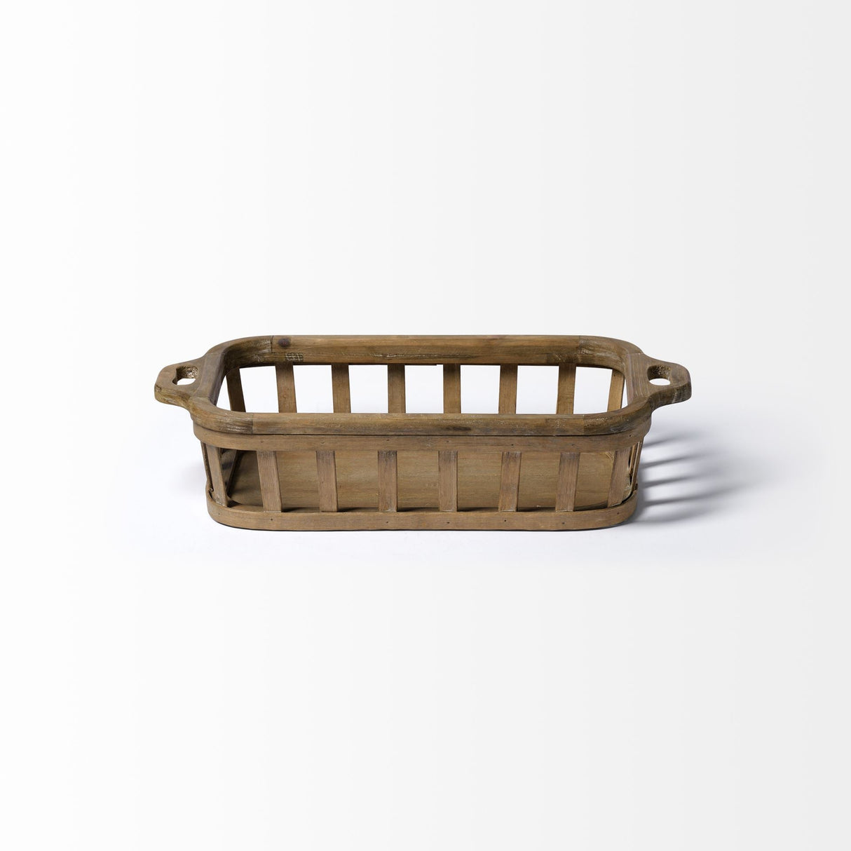 Louis Set of 2 Natural Wood Slated Nesting Trays by Mercana at Eve Furniture