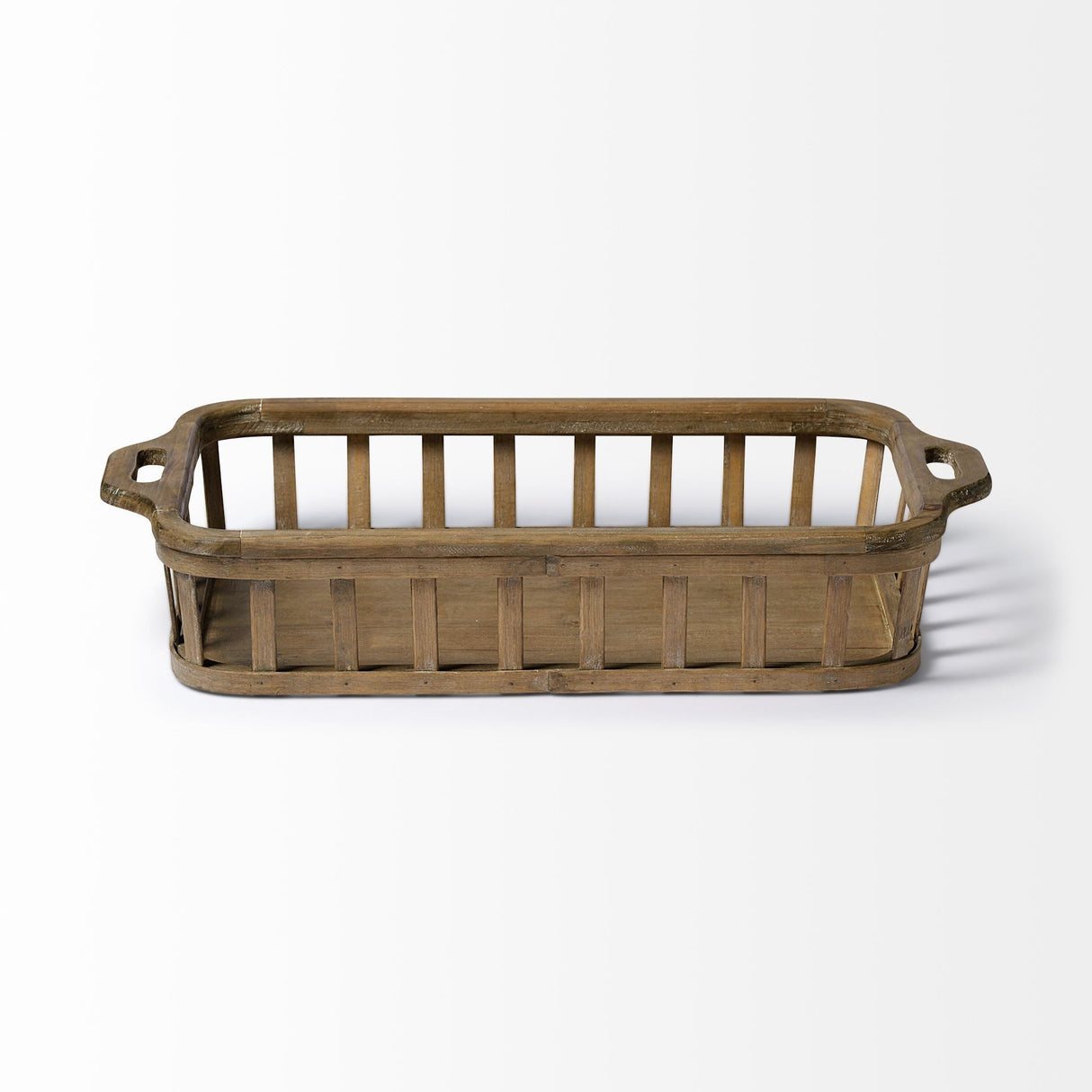 Louis Set of 2 Natural Wood Slated Nesting Trays by Mercana at Eve Furniture
