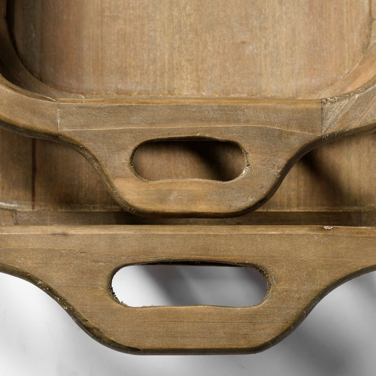 Louis Set of 2 Natural Wood Slated Nesting Trays by Mercana at Eve Furniture