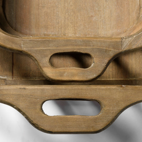 Louis Set of 2 Natural Wood Slated Nesting Trays by Mercana at Eve Furniture