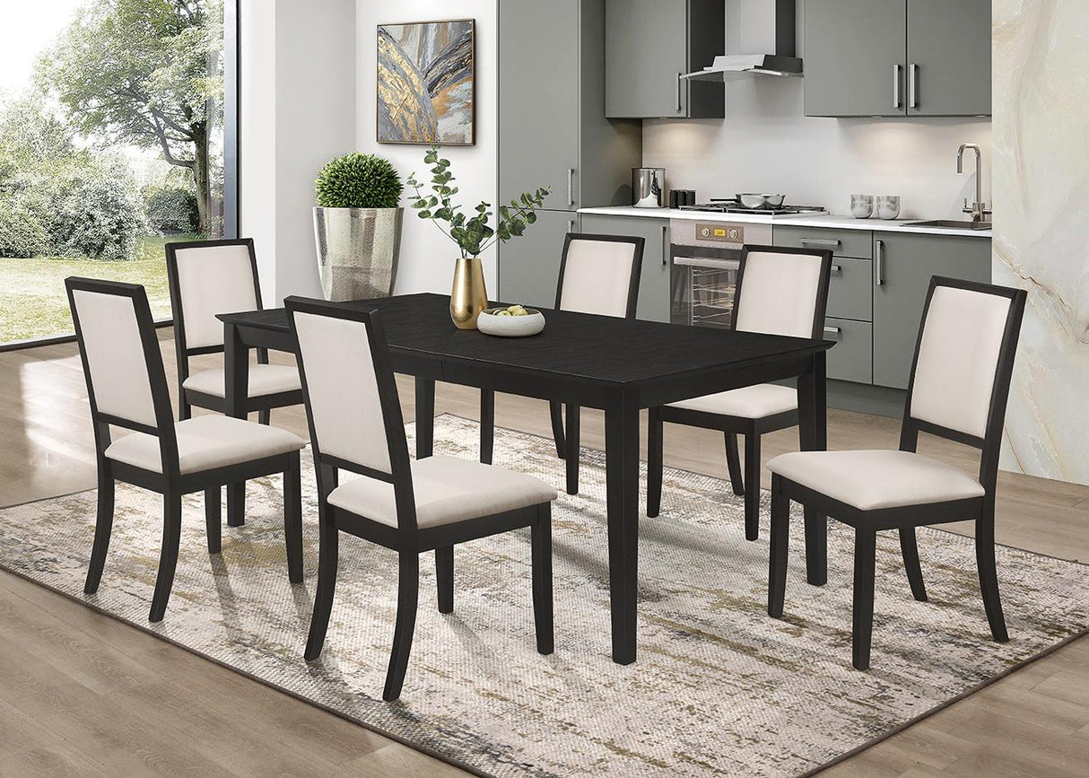 Louise Black/Cream 5-Piece Dining Set