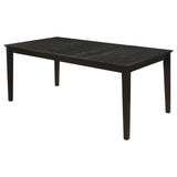 Louise Black Rectangular Dining Table with Extension Leaf by Coaster at Eve Furniture
