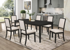 Louise Black/Cream 5-Piece Dining Set by Coaster at Eve Furniture