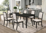 Louise Black/Cream Upholstered Dining Side Chairs, Set of 2 by Coaster at Eve Furniture