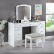 Louise White Vanity W/ Stool by Furniture of America at Eve Furniture