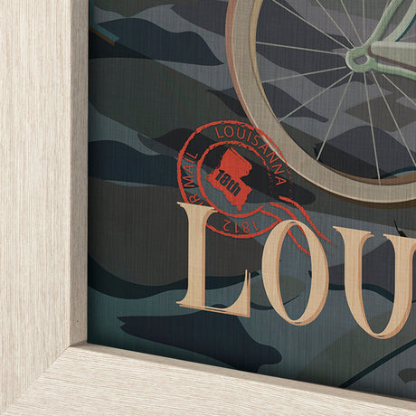 Louisiana Go USA (L) by Mercana Studio a Hand Embellished Decograph Framed Art Print by Mercana at Eve Furniture